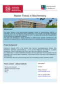 Master Thesis in Biochemistry