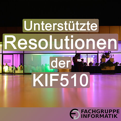 Das Titelbild des Blogs mit der Aufschrift "Unterstützte Resolutionen der KIF510