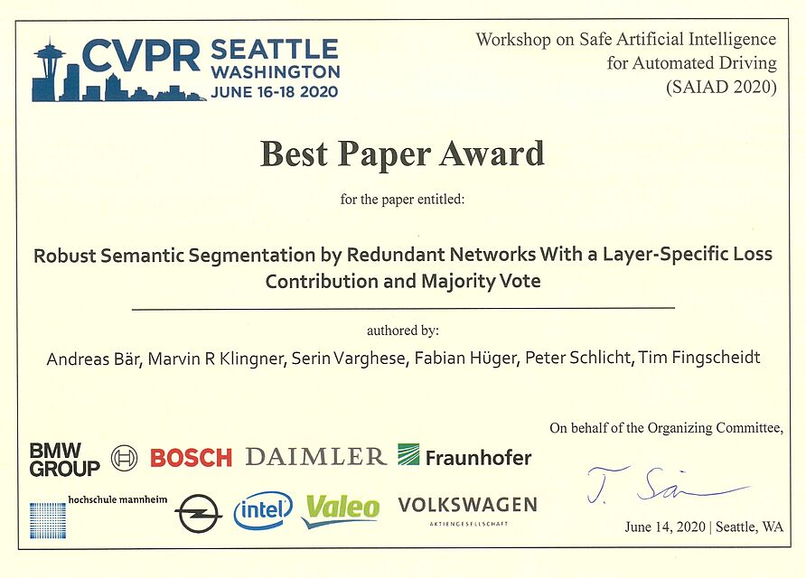 Best Paper Award