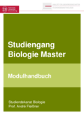 Modulhandbuch Master Biologie 2019