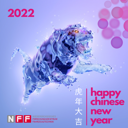 Grafik mit Tiger zum chinesische Neujahr 2022