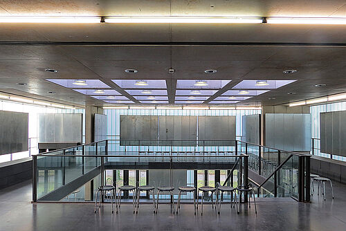 Die Galerieebene des Architekturpavillons