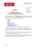 Merkblatt Nebenfach Bachelor Physik (BPO 2021)