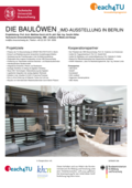 Poster vom Tag der Lehre: [DIE BAULÖWEN - IMD-AUSSTELLUNG IN BERLIN]