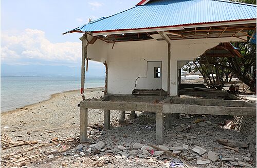 Gebäude in Palu, Indonesien