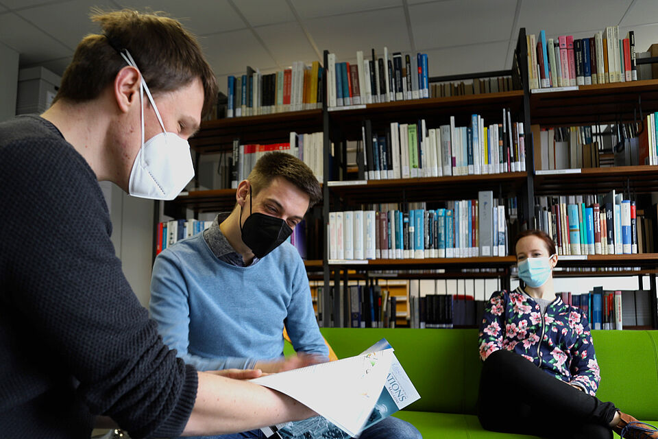 In the meeting lounge of our refurbished library (2)