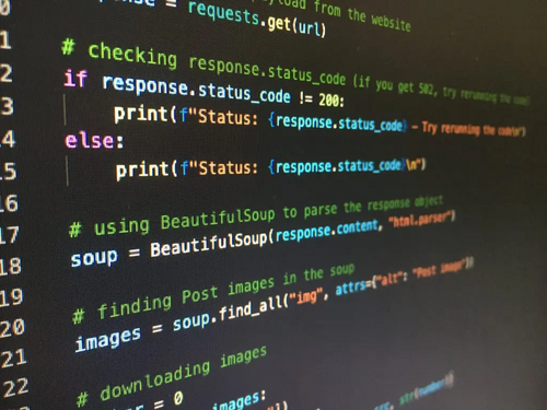 Ausschnitt eines Python Codes