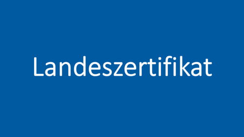 Bild zur Weiterleitung der Anmeldevoraussetzung fürs Landeszertifikat