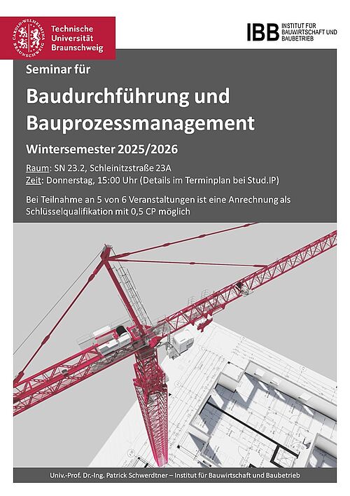 Seminar für Baudurchführung und Bauprozessmanagament