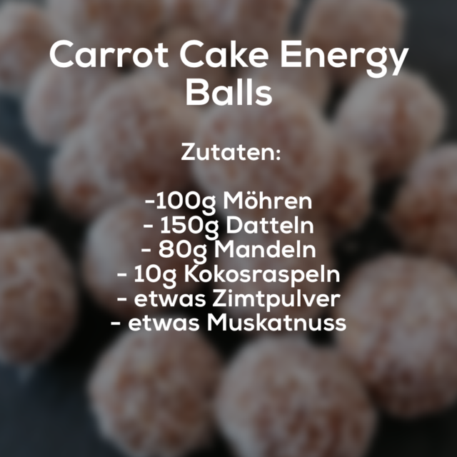 HEALTH4YOU TU BS Carrot Cake Energy Balls