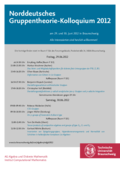 Poster Norddeutsches Gruppentheorie-Kolloquium 2012