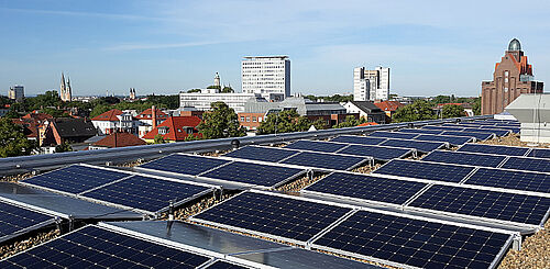 Photovoltaikanlagen auf den Dächern der TU Braunschweig