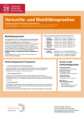 Poster vom Tag der Lehre: [Herkunfts- und Mobilitätssprachen]