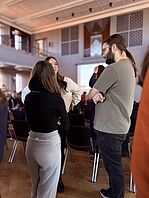 Studierende im Gespräch