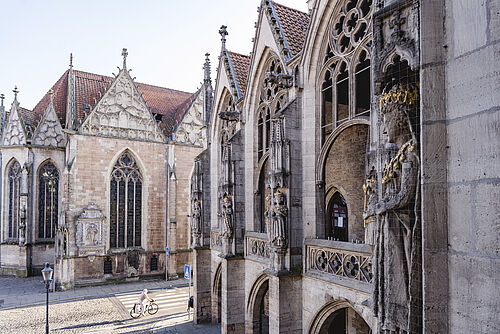 View from the old town hall of the city of Braunschweig.