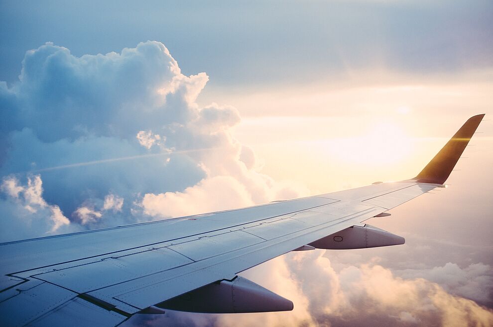 flight over clouds