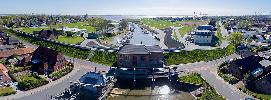 Das Schöpfwerk Brunsbüttel in Schleswig-Holstein.