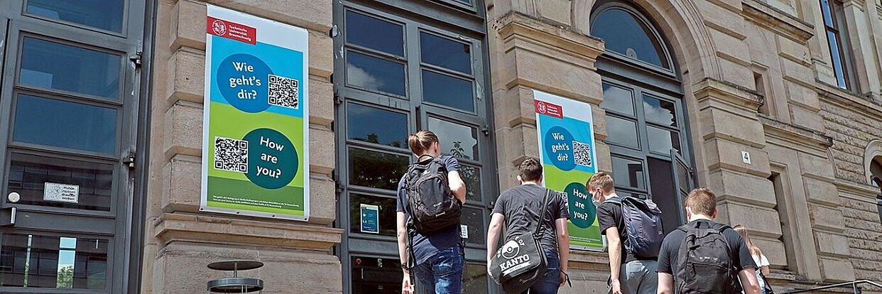 Banner der Studierendenbefragung "Wie geht's dir?" 