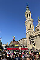 Ein traditioneller Festumzug in der spanischen Stadt Zaragoza. 