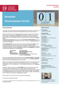 Newsletter des Immatrikulationsamtes zum Sommersemester 2018