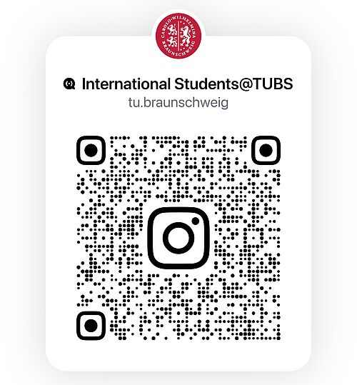 QR code that leads to the broadcast channel for international students. 
