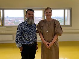 Prof. Carlow and Prof. Lara standing side by side.