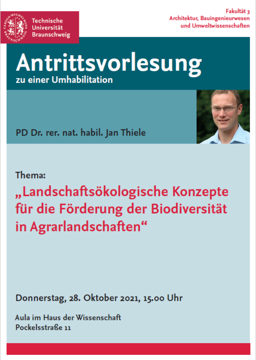 Einladung Antrittsvorlesung Prof. Jan Thiele 