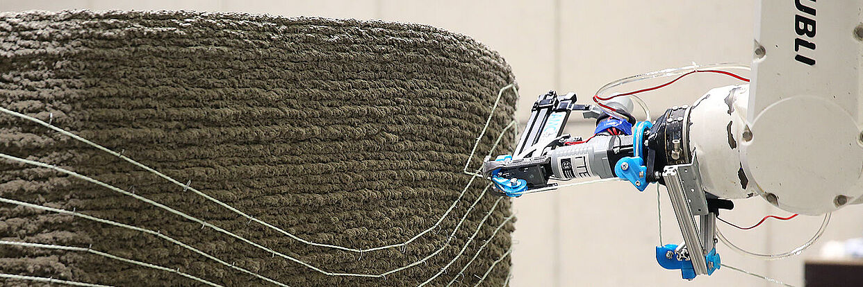 Individualisierte Faserverbundbewehrung 3D-gedruckten Betonbauteilen 