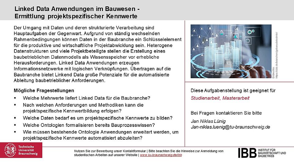 Linked Data Anwendungen im Bauwesen - Ermittlung  projektspezifischer Kennwerte