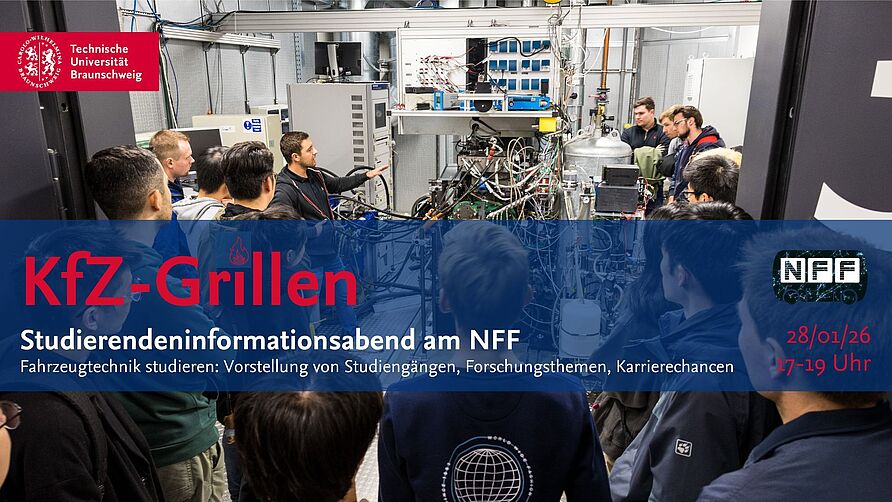 Blick in einem Motorenprüfstand am NFF