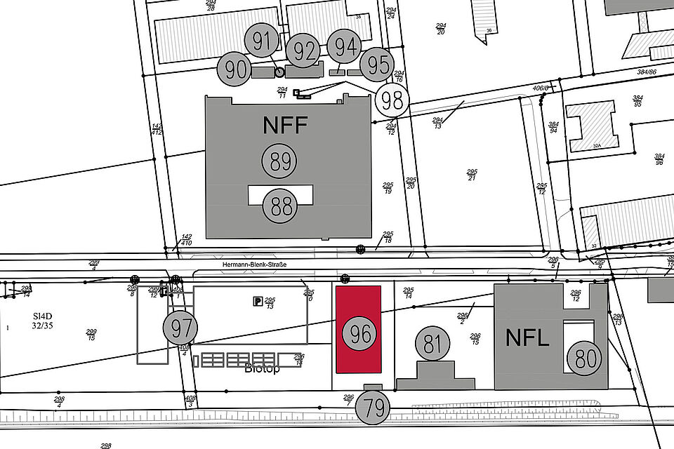 Lageplan Gebäude 9996