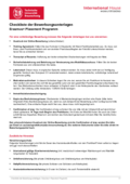 Checkliste Bewerbungsunterlagen Erasmus+