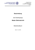 Modulhandbuch MSC ET -2009