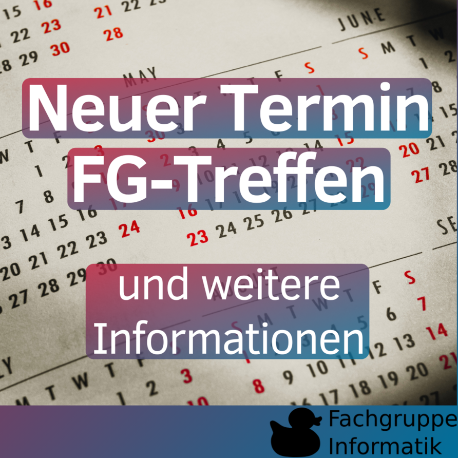 Neuer Termin FG-Treffen und weitere Informationen