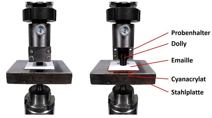 Versuchsaufbau zur mechanischen Charakterisierung