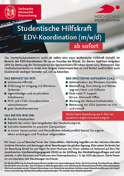 Stellenausschreibung EDV