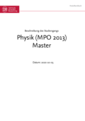 Module Manual Master Physics, January 2020