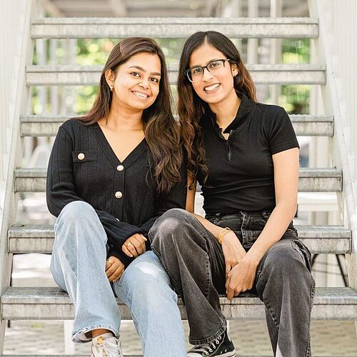 Simran Mallar (l.) und Sanjivani Rajput haben die Indische Studierendenvereinigung gegründet. 