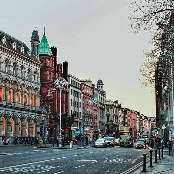 A city street in Dublin.
