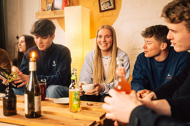 Studierende sitzen im C3.