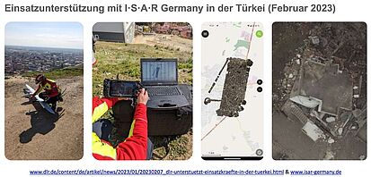 In his talk, Thomas Kraft from DLR's Institute of Optical Sensor Systems presented the use of hybrid drones for the rapid acquisition of images during disaster relief operations. The image shows a recent example from the earthquake area in Turkey. Details of the technology used can be found in the conference proceedings, which are available free of charge.