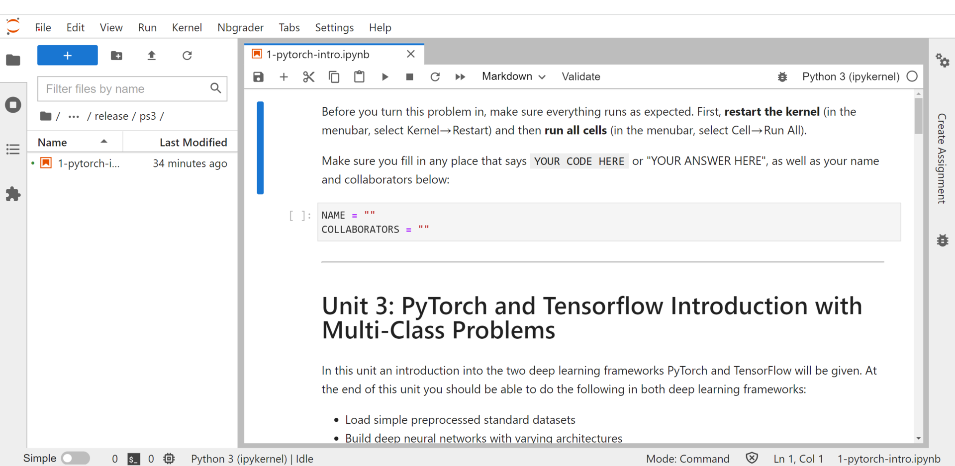 Zu sehen ist ein ipython notebook