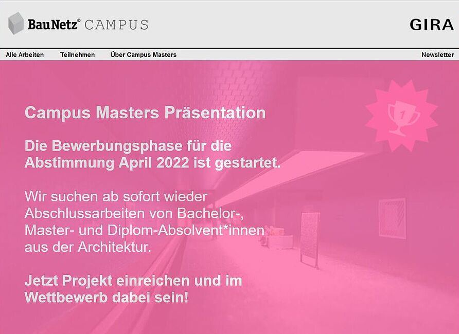 Baunetz Campus Masters