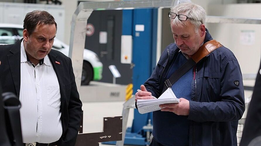 Pressegespräch im Kontext der mobility days zum Thema autonomes Fahren am NFF am 16. Mai 2023 mit der Braunschweiger Zeitung.