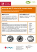 Poster vom Tag der Lehre: [eduPALACE Lernen in der virtuellen Realität]