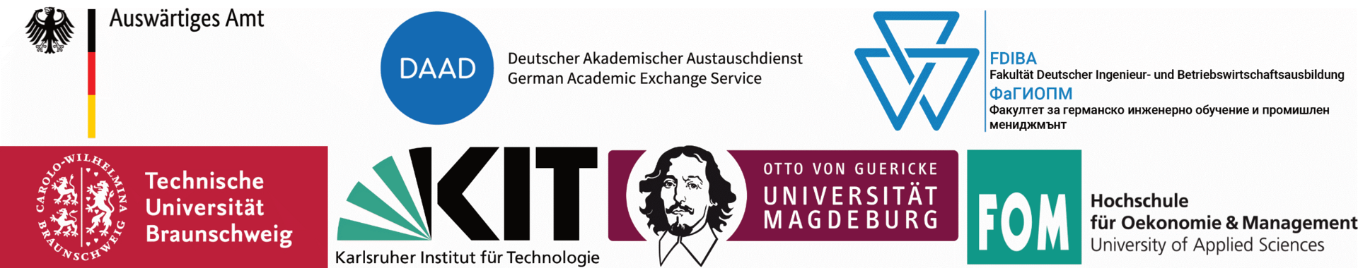 Logos der Partner des FDIBA Projektes