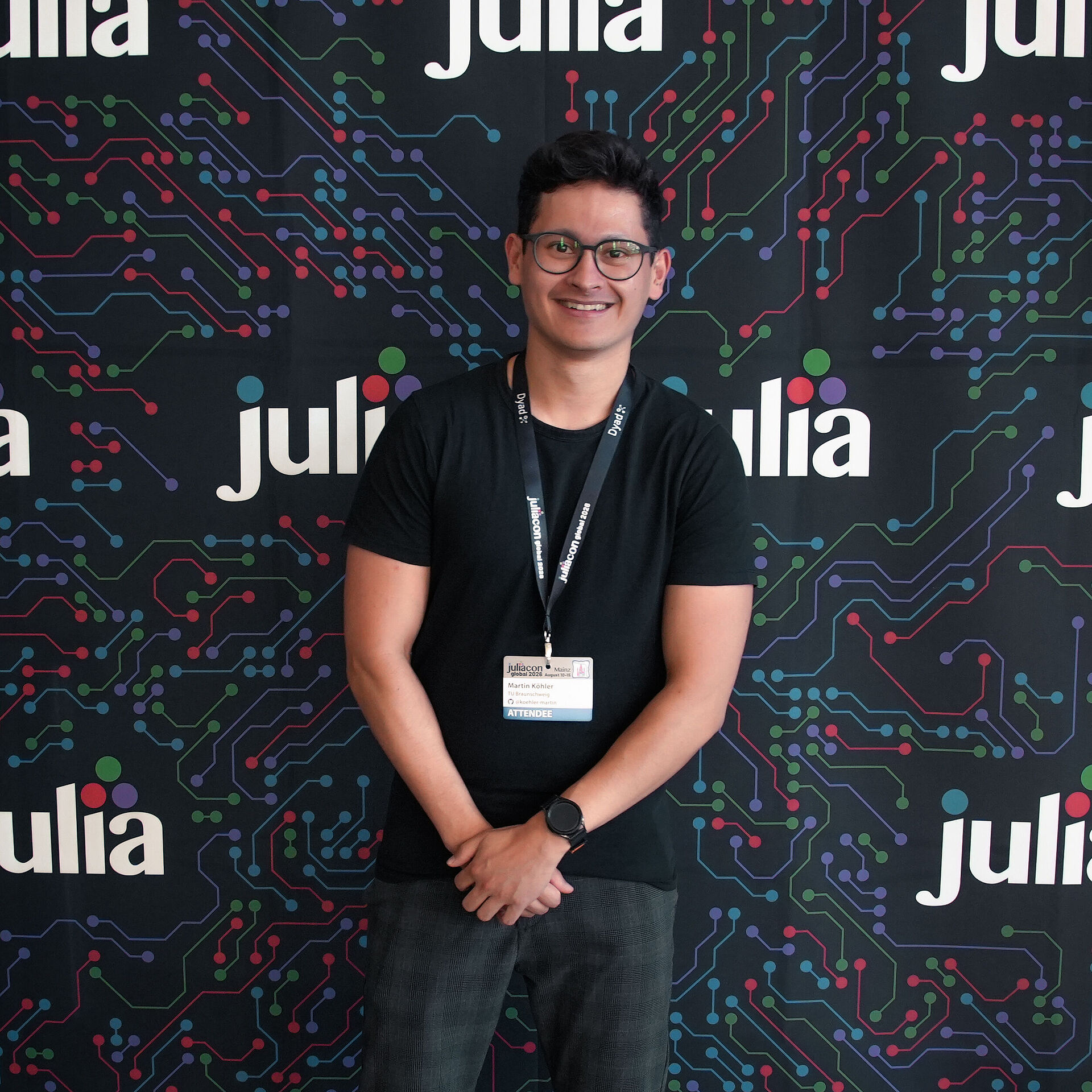 Martin Köhler in front of a Julia backdrop