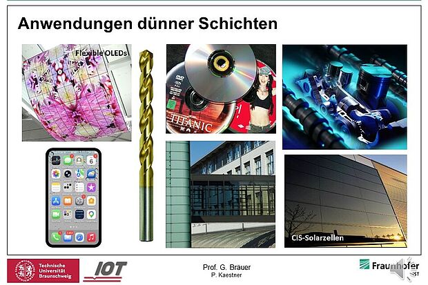 Intro-Seite für die Vorlesung Anwendung dünner Schichten