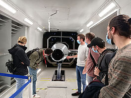 Students are visiting the research airport