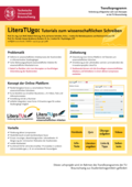 Poster vom Tag der Lehre: [LiteraTUgo: Tutorials zum wissenschaftlichen Schreiben]